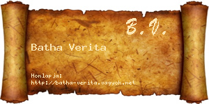 Batha Verita névjegykártya